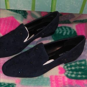Donald Pliner Luxx Blue Suede Loafers 6.5